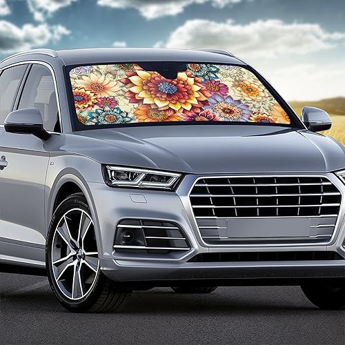 Miniatura 5 de Clohomin - Parasol para parabrisas de coche, bloquea los rayos UV, protector de visera, parasol para mantener tu vehículo fresco, ajuste universal