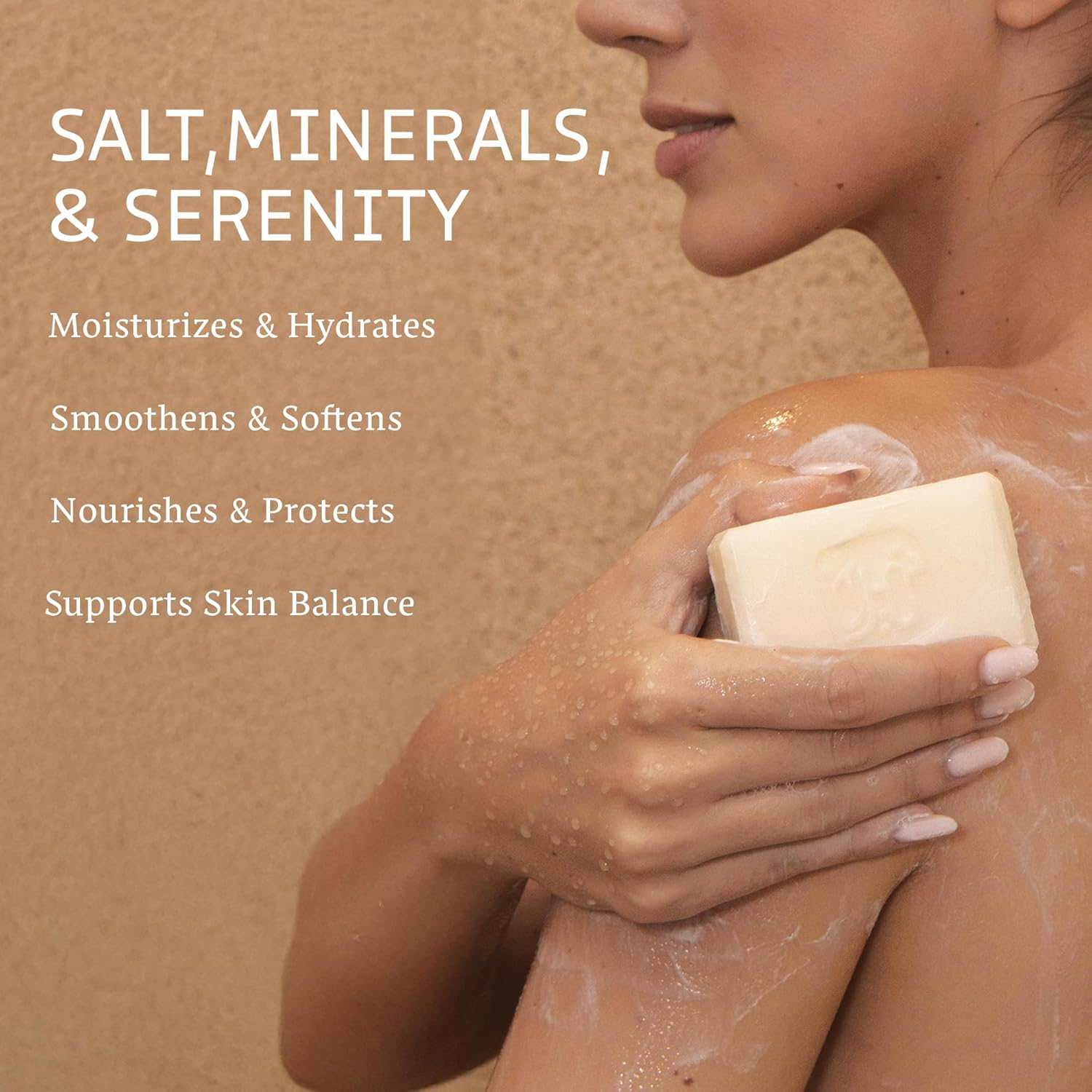 Dead Sea Salt Soap - Moisturizing Mineral-Rich Face & Body Bar - Natural Bar Soap with Olive Oil, Grape Seed Oil, Vitamin E, and Dead Sea Salt Harvested from Jordan - Image 5