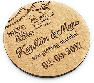 Save the date magnets, wedding save the dates, save the date wooden magnets, engraved wedding magnets, rustic save the dates, set of 25