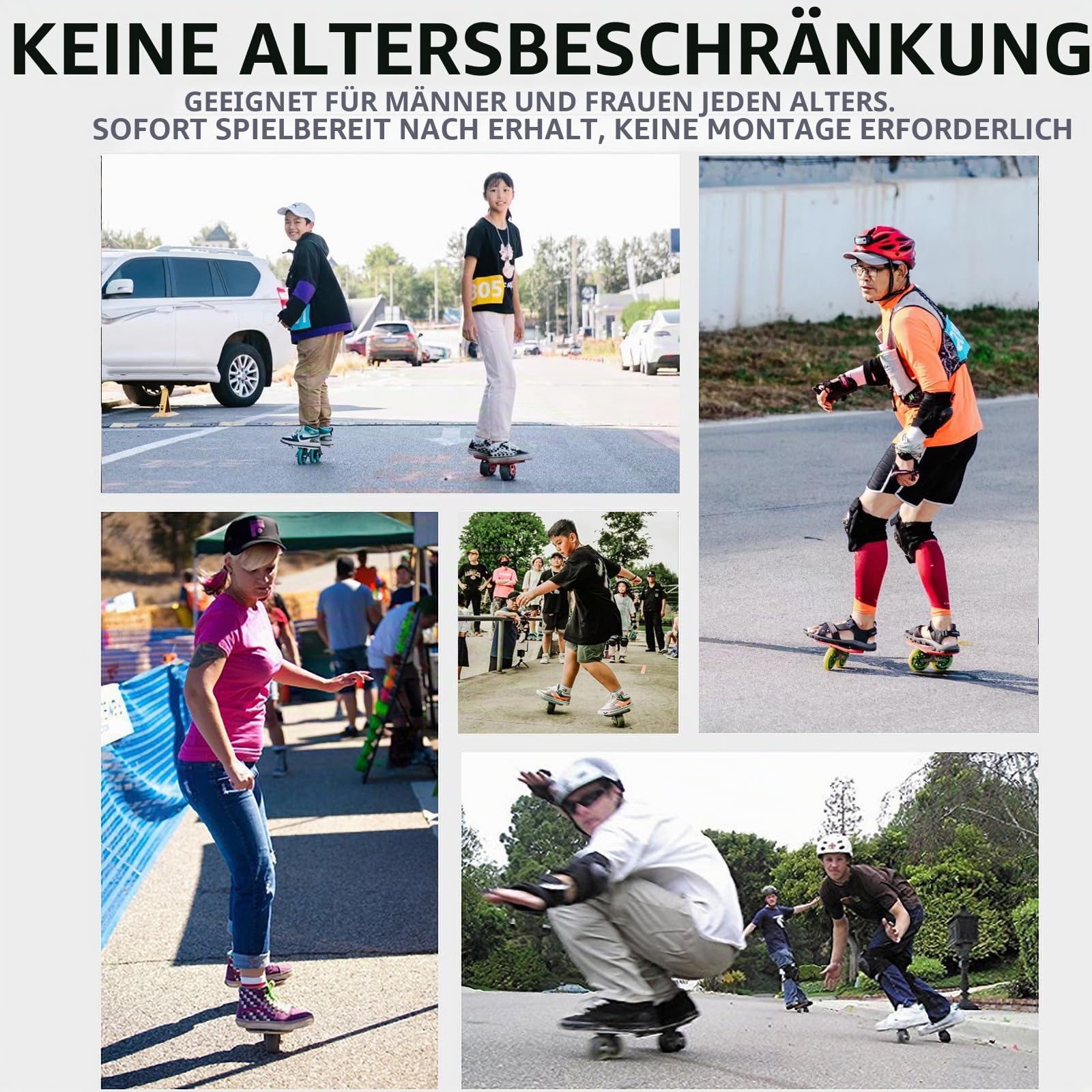 Free Skates, Skates mit geteiltem Skateboard-Design, Aluminium-Legierung, hochelastische Räder und doppelte Radstandhalterung – ultimative Freeskates