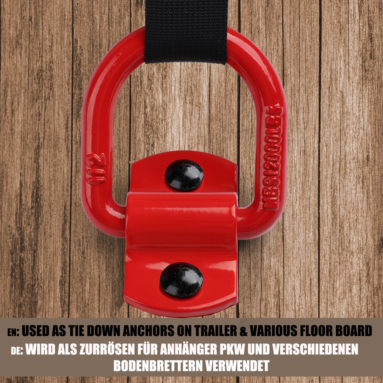 4 Stuks D-ring Sjorogen Voor Aanhanger - 47 X 37 Mm - Voor Het Vastzetten Van Lading In Aanhanger Auto Vrachtwagen Kajak