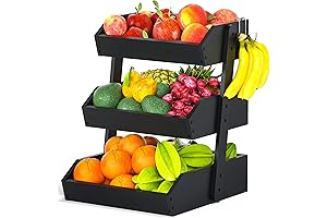 Bamboo Fruit Basket, Thoughtful Space-saving Solution for Your Kitchen