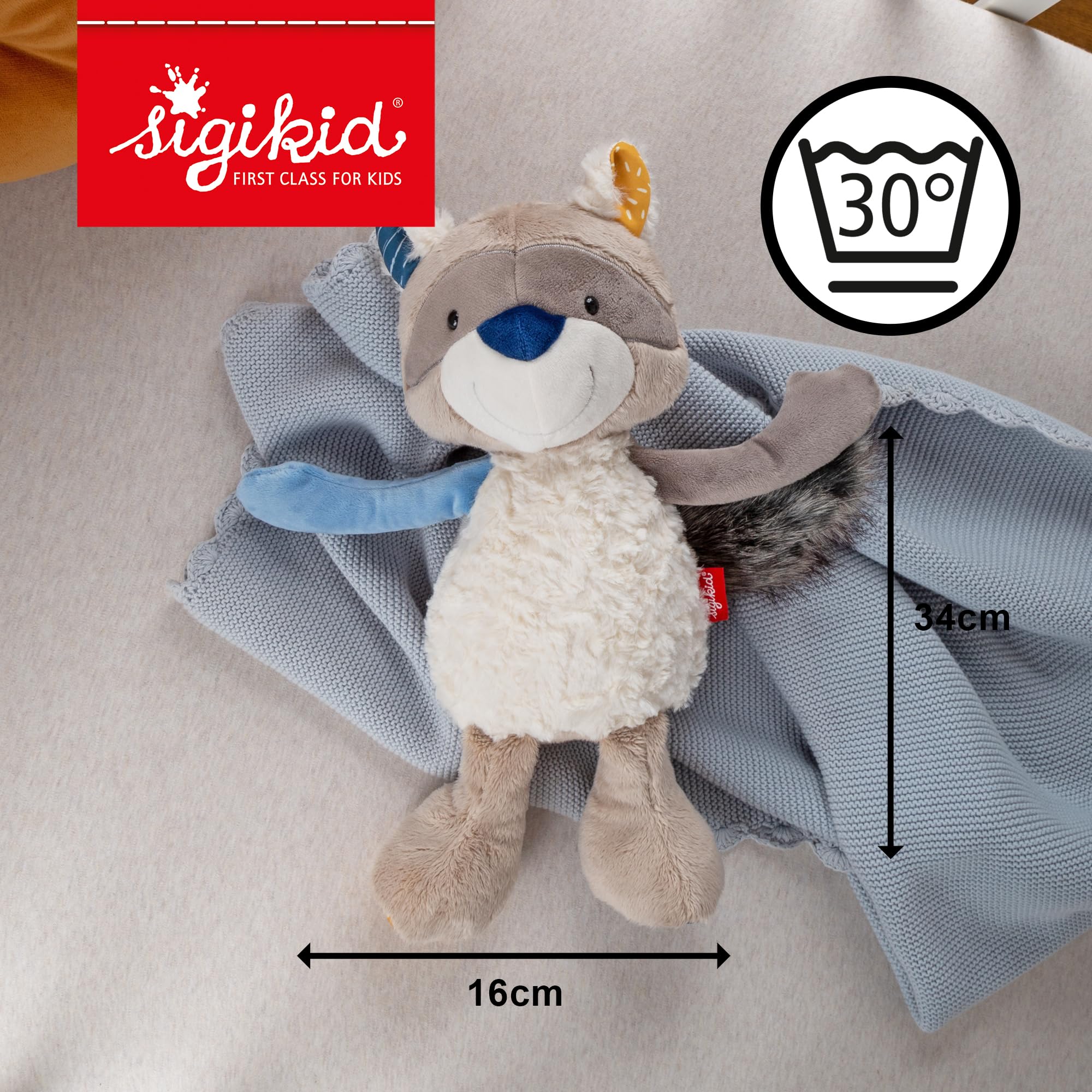 Sigikid 42847 Peluche coccodrillo patchwork Sweety per giocare e coccolare in morbido mix di materiali per neonati e bambini, ragazzi e ragazze da 0 mesi – 8 anni multicolore/coccodrillo 32 cm