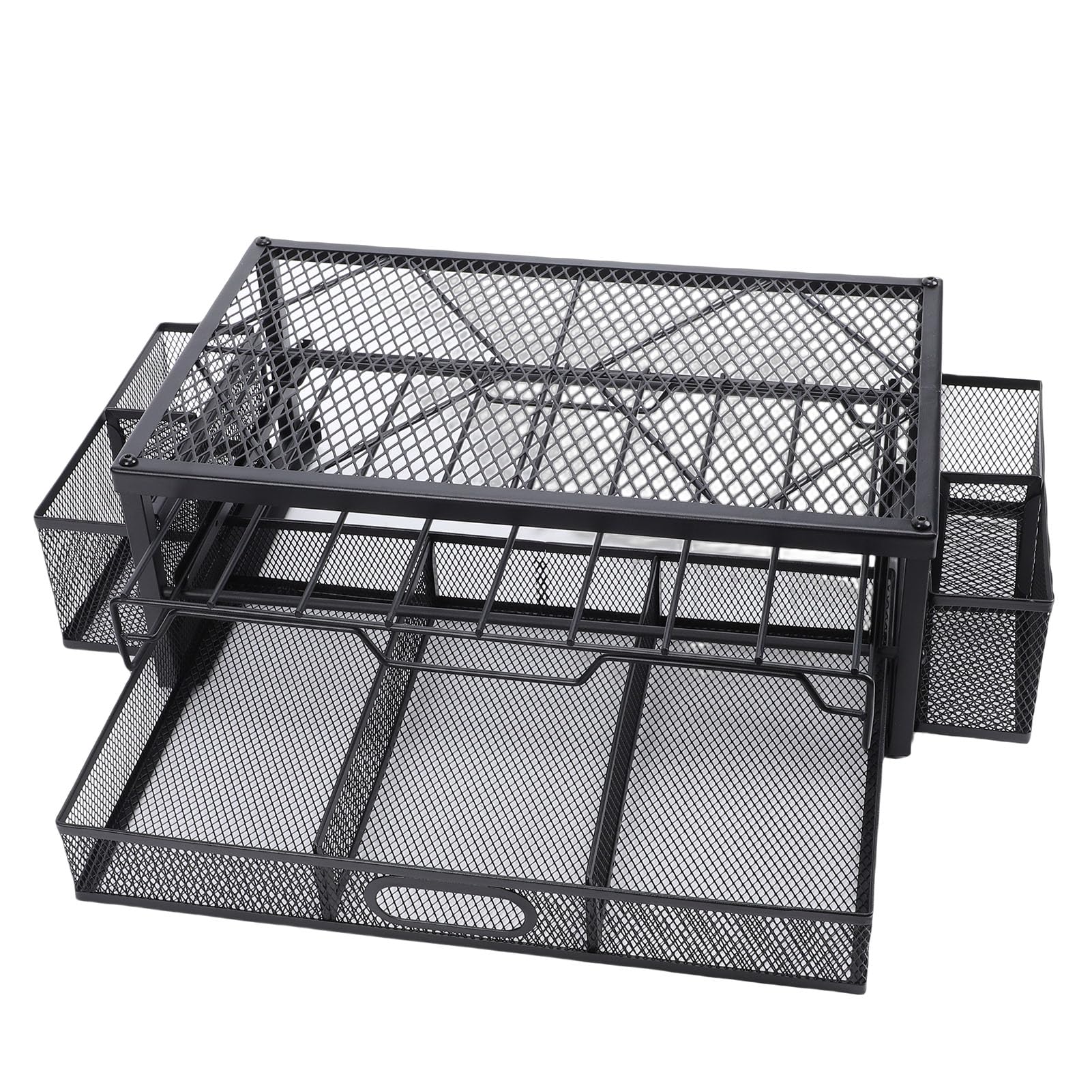TOPINCN Soporte para Cápsulas de café, Organizador de 2 Niveles con Cajones Extraíbles y Base Antideslizante para Estación de café (hueco)