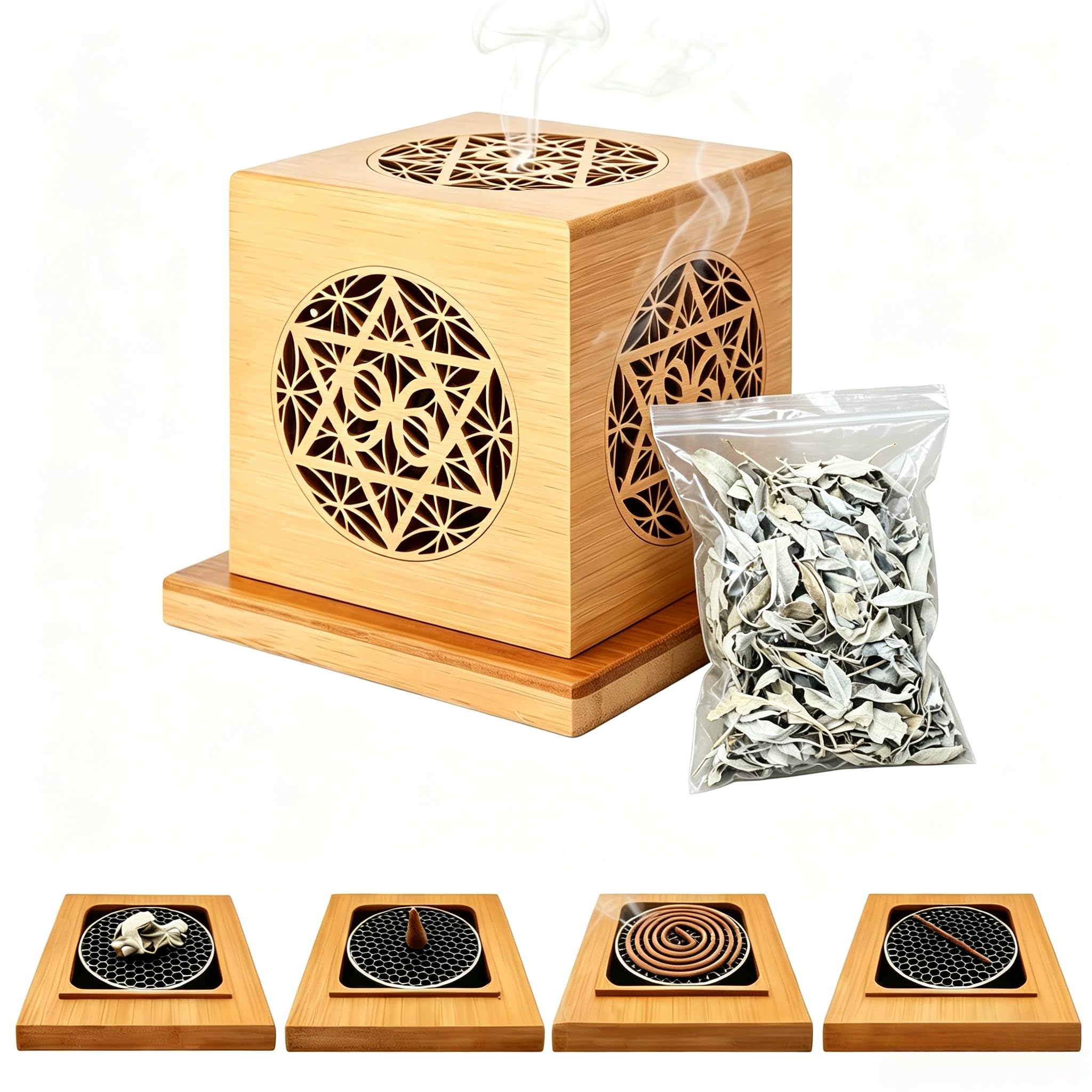 Amazon.co.jp: YERHOME (無農薬 ホワイトセージ 枝付き (クラスター