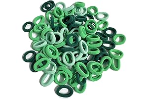 100Pcs Green Hair Tie for Toddler Girls & Baby Thin Hair