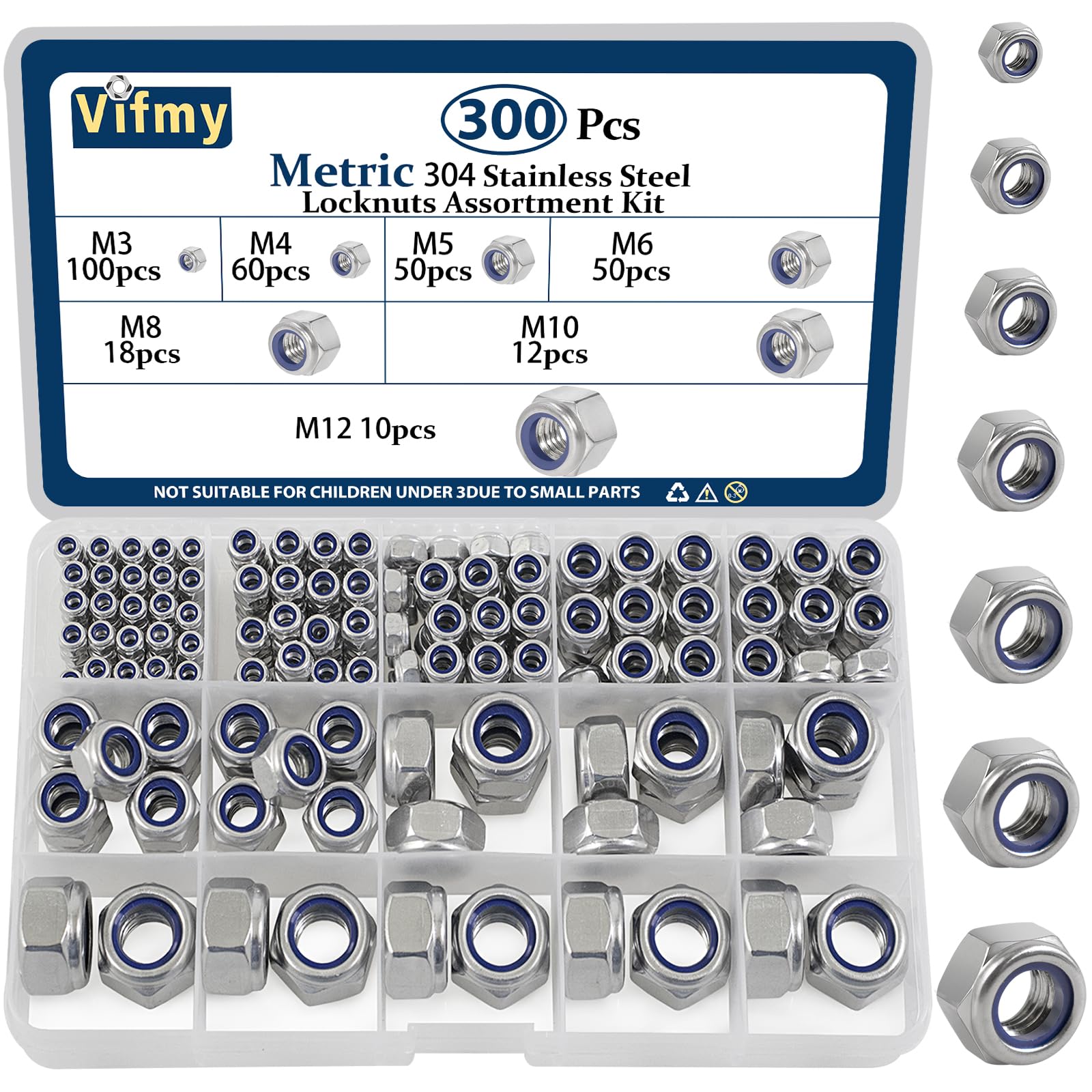 Snapklik.com : Vifmy Locknuts Assortment Kit