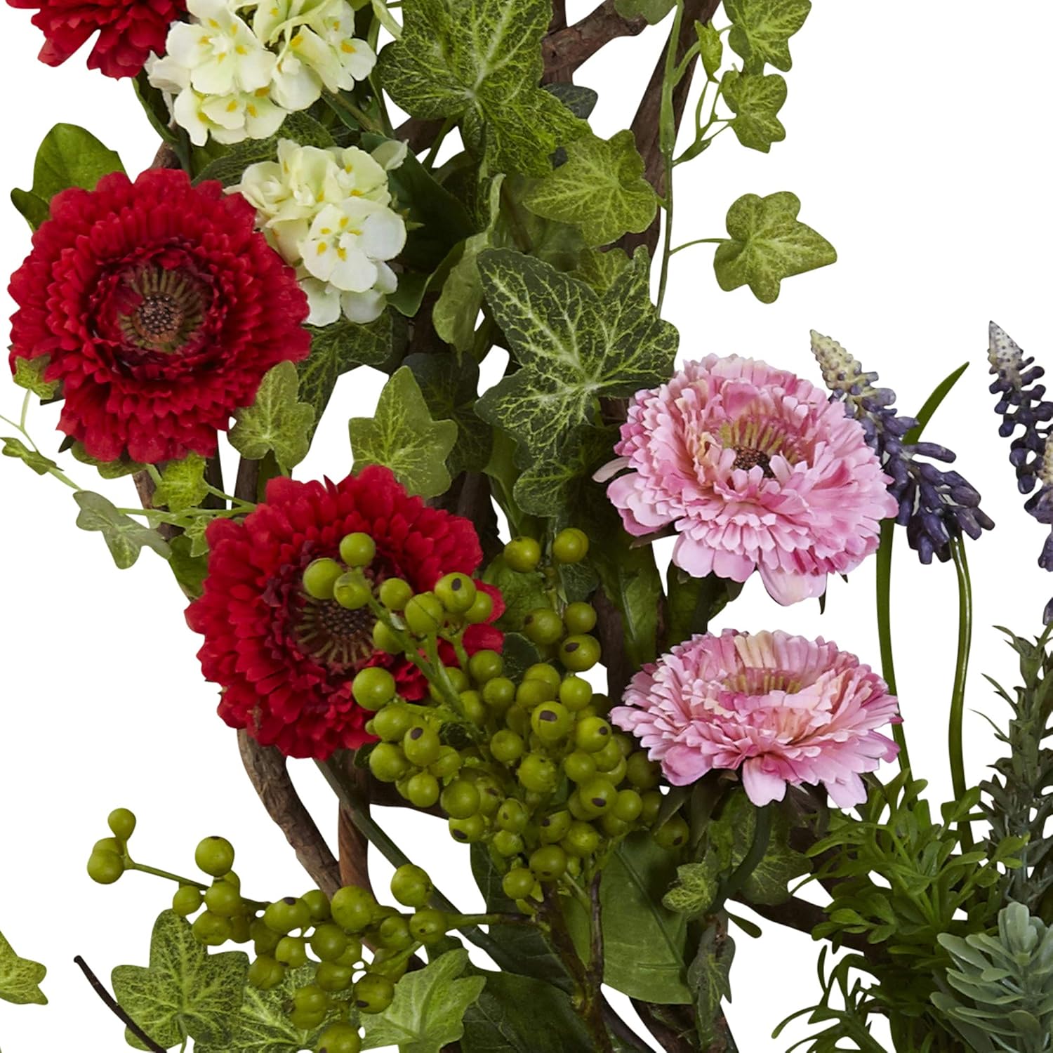 Nearly Natural 22in. Artificial Spring Floral Wreath