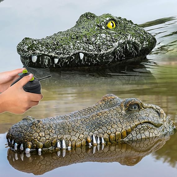 2Pcs Remote Control Boat Alligator Head RC Boats Fake