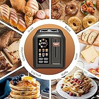 Vista 3 de SEEDEEM Toaster 2 Slice, Touch Control Stainless Toaster LCD Display, 50% Faster Heating Speed, 1.4'' Wide Slots, More Timer Functions, Removable