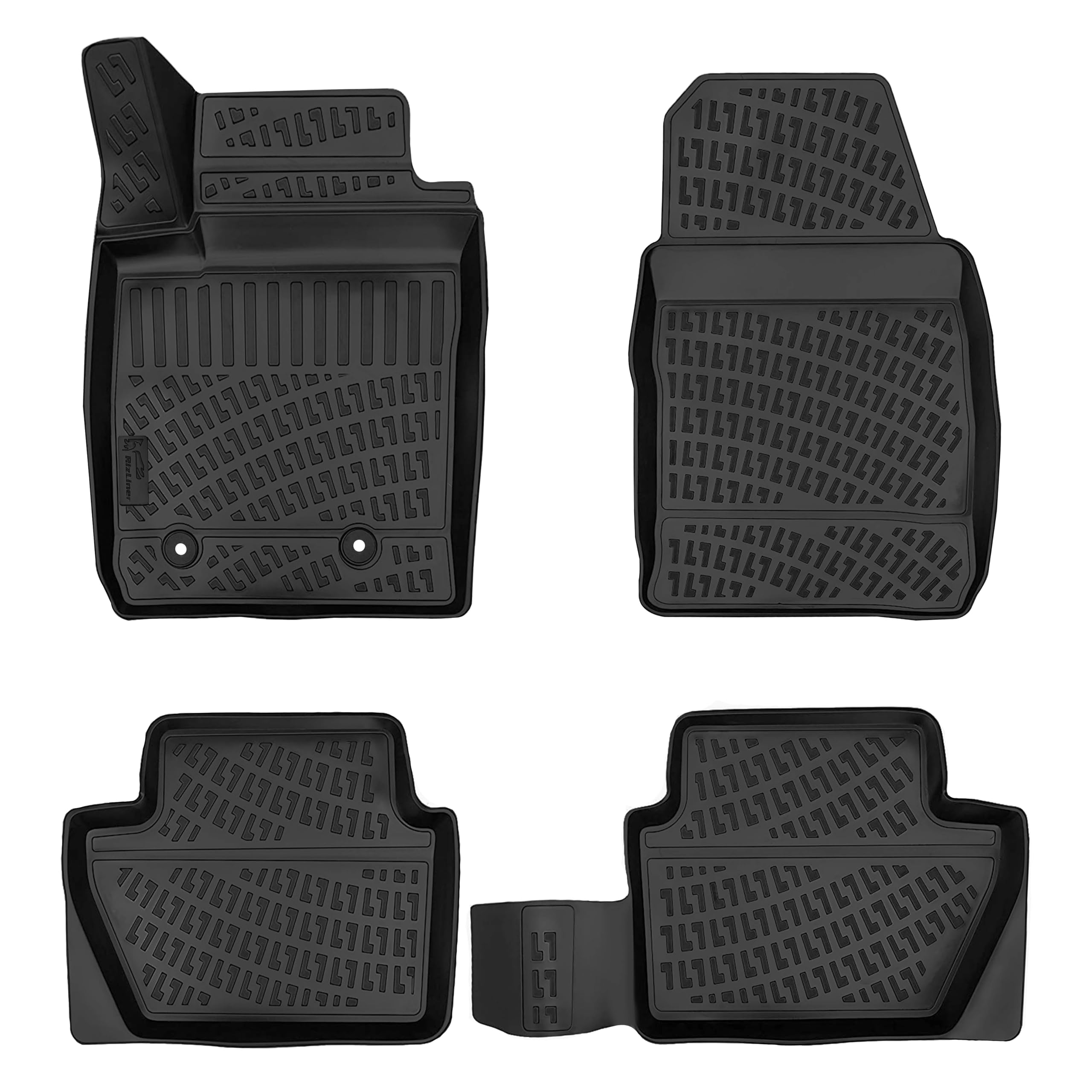 Ford EcoSport 2018-2022 Floor Mats 3D Custom Fit Compatible with Ford EcoSport Rubber Car Mats Laser Measured 1st & 2nd Row Floor Liners All Weather Waterproof Odorless Non-Slip TPE (Black)