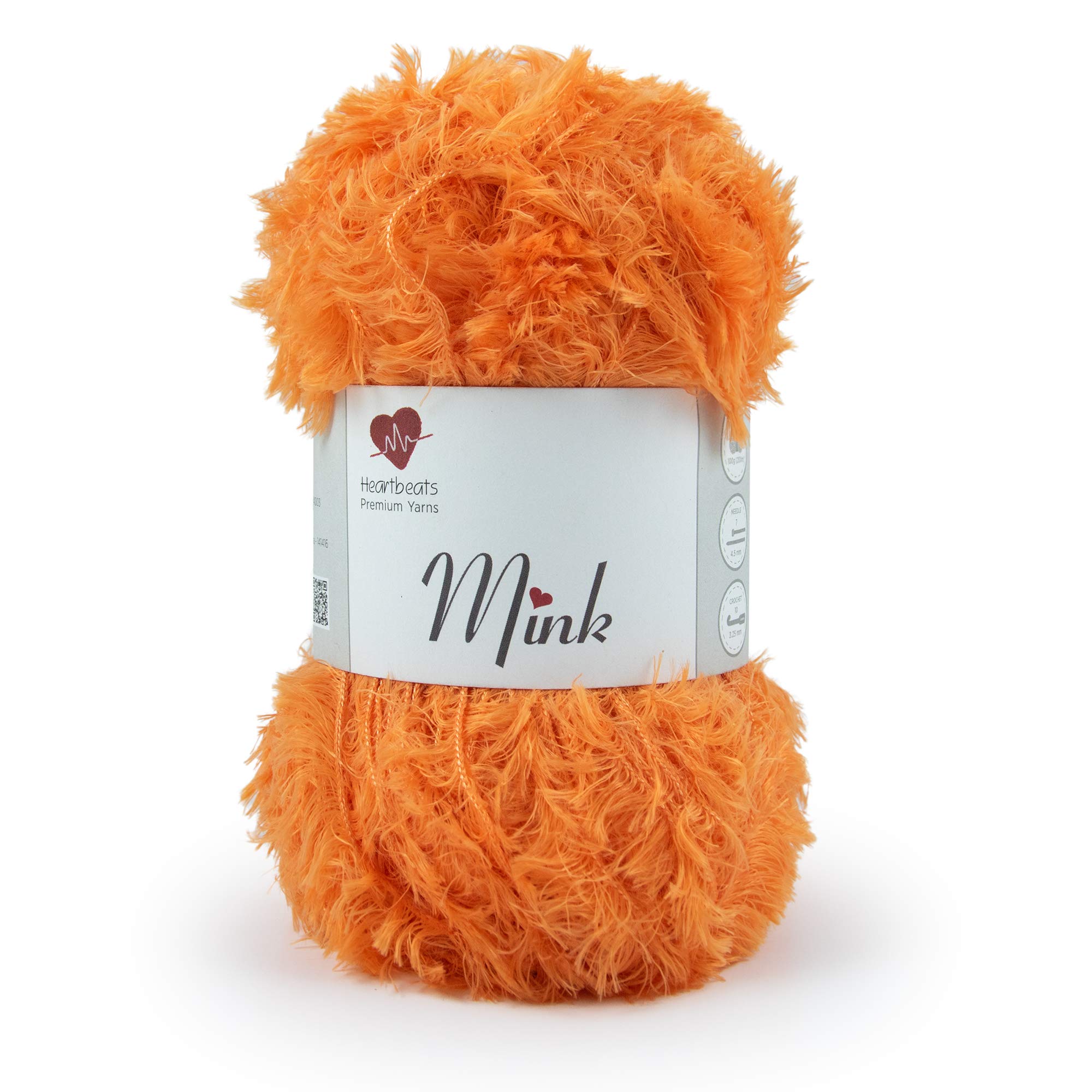 Heartbeats Mink, 100% Nylon Yarn As Name Suggests Ultra-Soft, Hairy Yarn, Imparts Outstanding Softness. Pack of 2 Balls - 100Gm Each. Shade No - Mnk2, Orange (B08VNKQCHD) Amazon Price History, Amazon Price Tracker