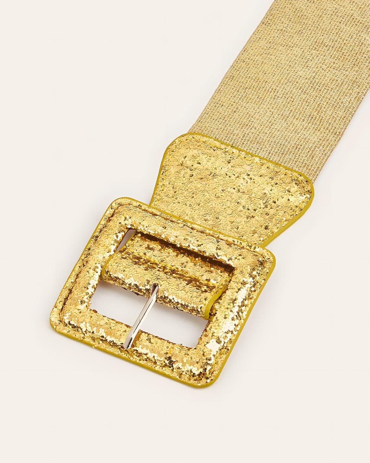 Women Glitter Wide Waist Belt Shiny Stretch Elastic Belt for Dress Jeans Pants Club Party - Image 6