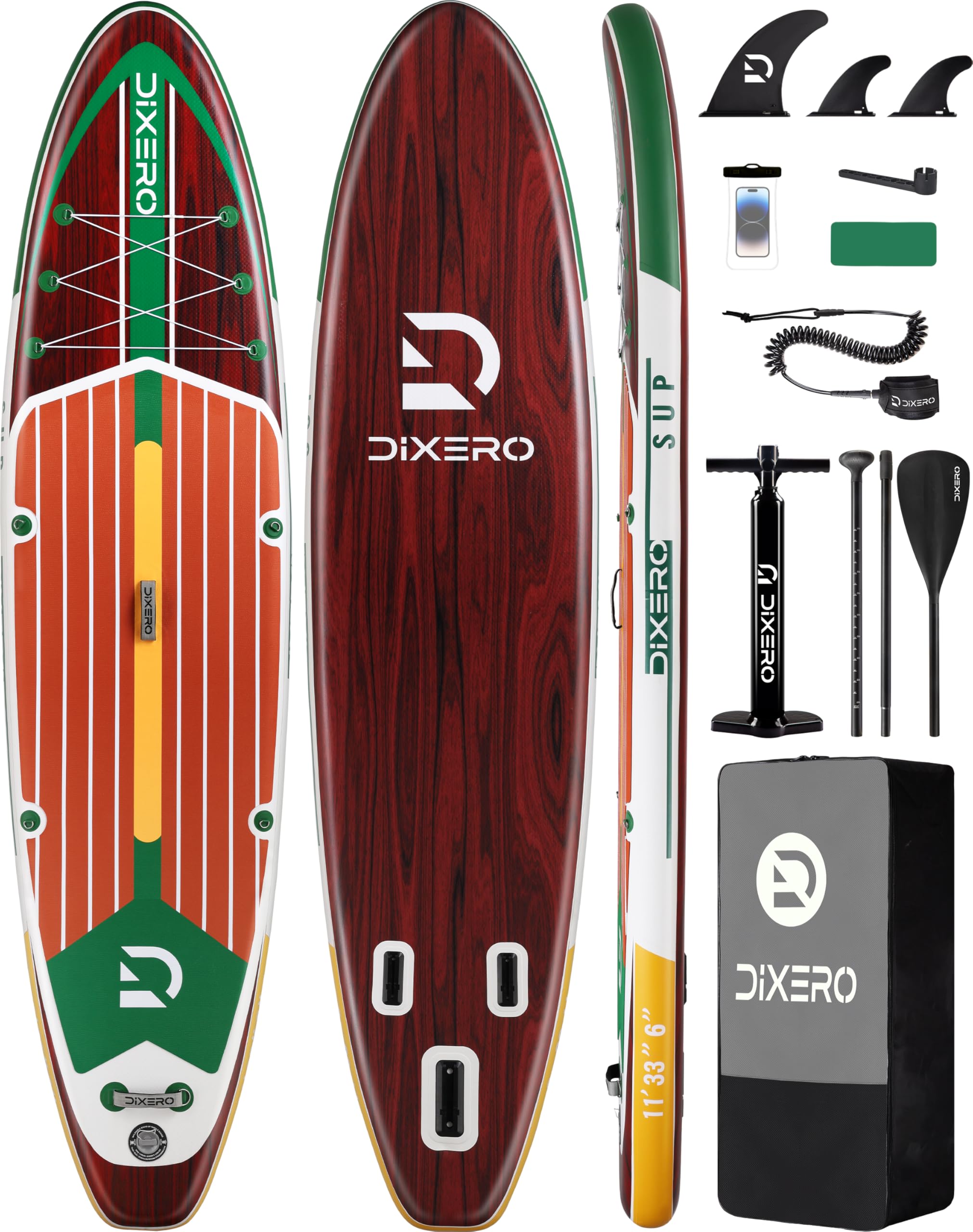 Photo 1 of ***Will not hold air*** Dixero Inflatable Stand Up Paddle Board - 11' Wood Green