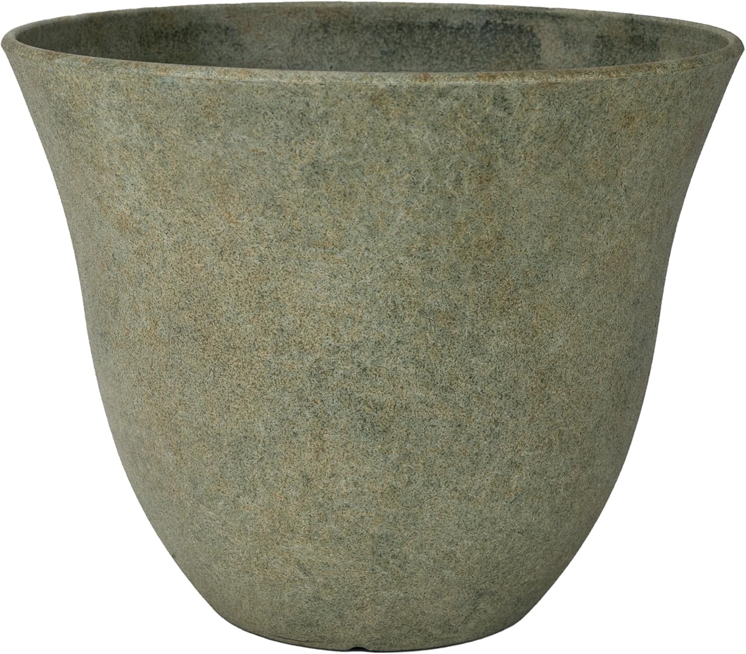 Classic Home & Garden Honeysuckle 15" Resin Planter - Lightweight UV-Resistant Indoor/Outdoor Flower Pot for Plants & Herbs (Fossil)