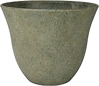 Classic Home & Garden Honeysuckle 15" Resin Planter - Lightweight UV-Resistant Indoor/Outdoor Flower Pot for Plants & Herbs (Fossil)