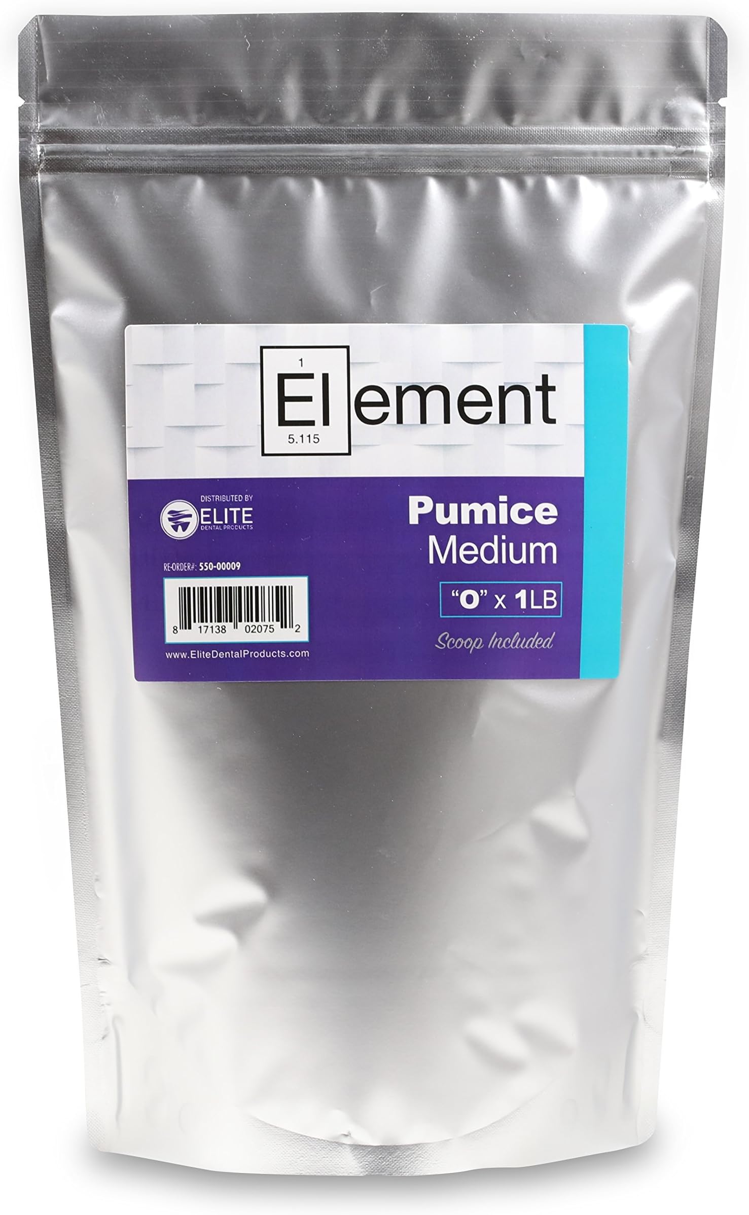 ELEMENT Dental Pumice Powder 1 lb Bag - Versatile Abrasive for Cleaning, Polishing, Beauty Products, Dental Lab, and Rock Tumbling (Medium"O")