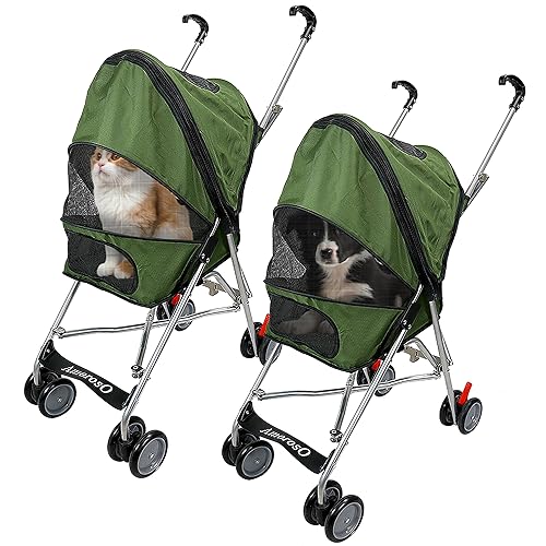 Miniatura 5 de AmorosO Cochecito para mascotas  Cochecito plegable para mascotas  Ventana de malla, impermeable y resistente a las manchas  Uso en interiores y