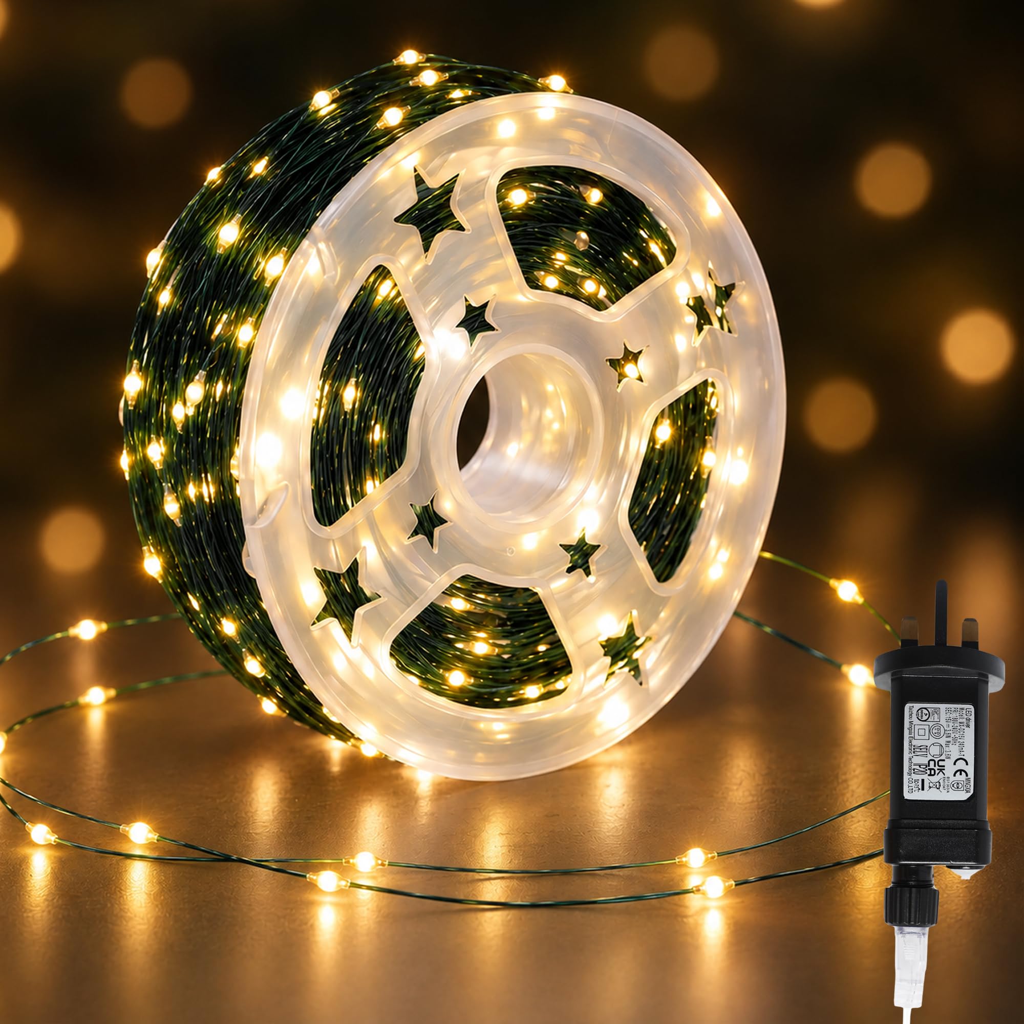 NovaFloat Christmas Fairy Lights, 20M 400LED, Warm White