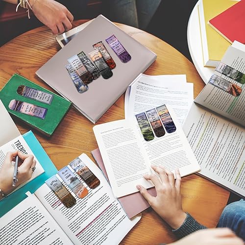 Miniatura 5 de 48 marcadores magnéticos con versículos bíblicos, marcadores de libros cristianos inspiradores motivacionales religiosos, clips de página de flores,