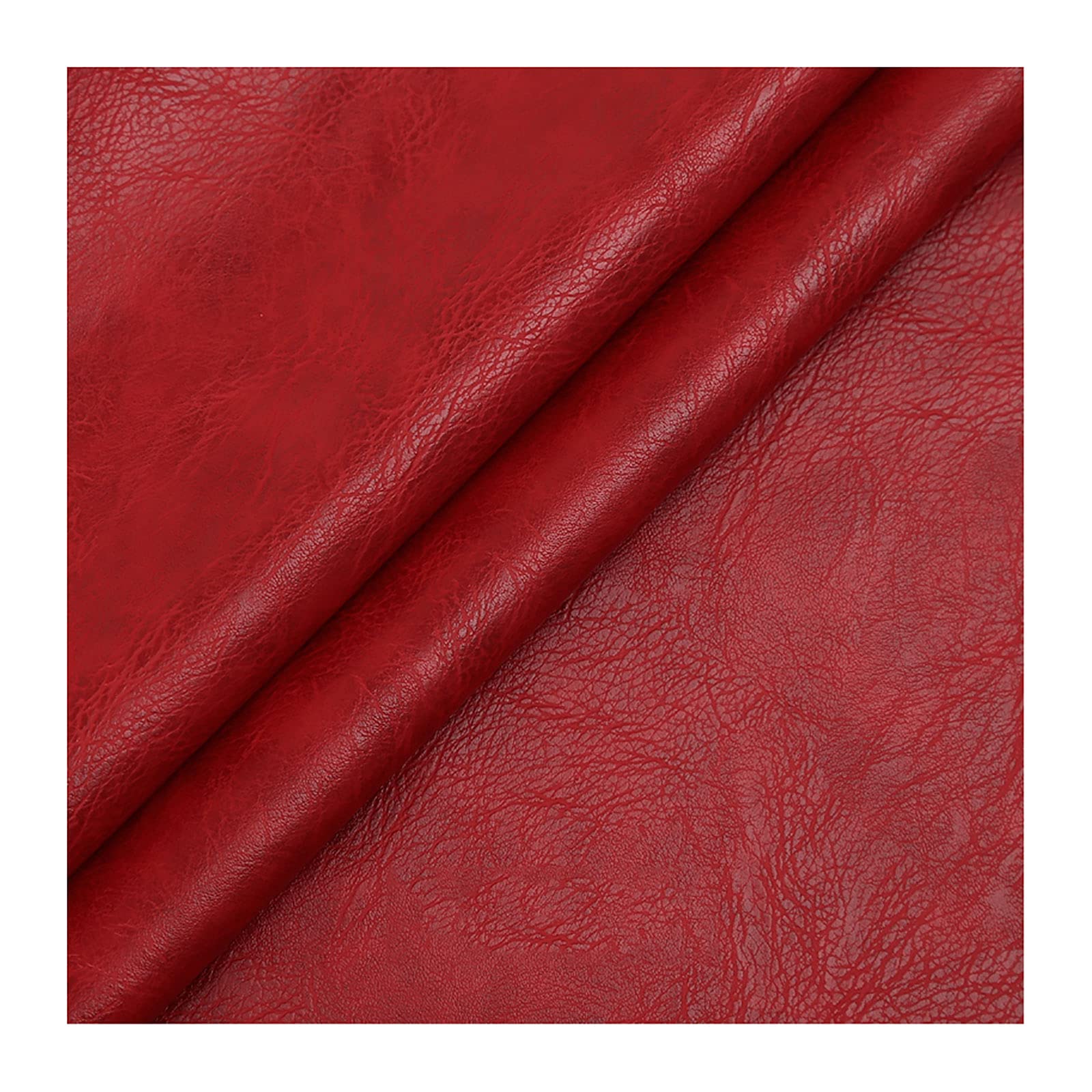 Similpelle 138 cm di Larghezza 1,0 mm di Spessore Tessuto in Ecopelle Materiale in Tessuto Sintetico PU per Sedie, Panche, Sgabelli, Cuscini, Divani Rosso(Size:5 x 1.38m)