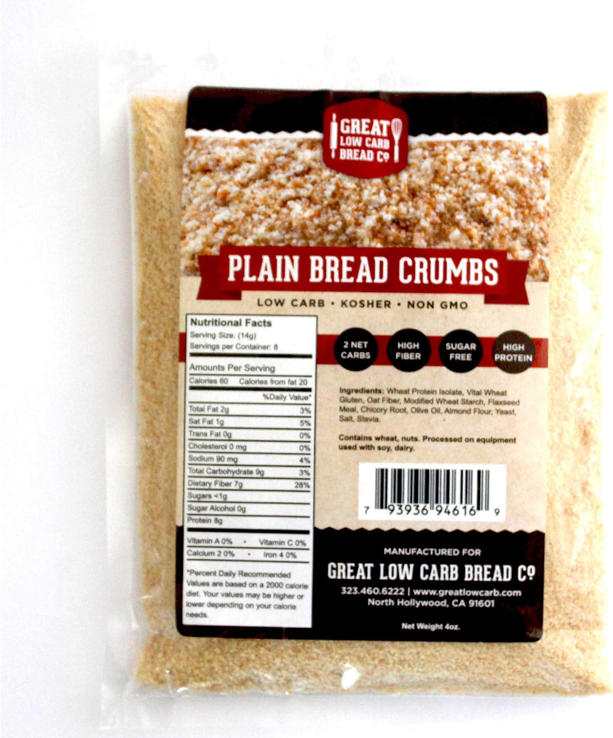 Great Low Carb Bread Co. - Low Carb Plain Bread Crumbs, 4 oz.