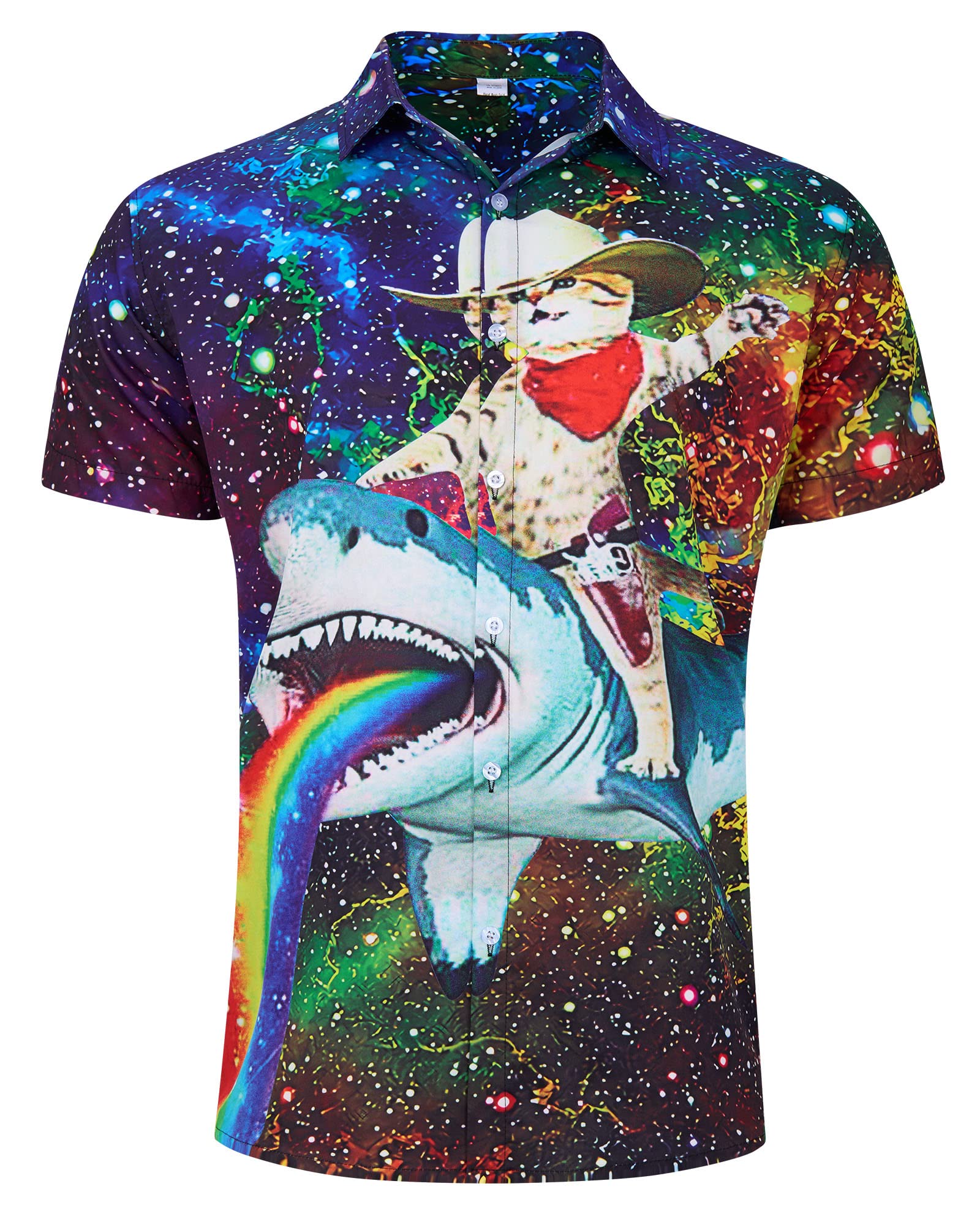 GoodstoworldMen's Novelty Hawaiian Button Down Shirts