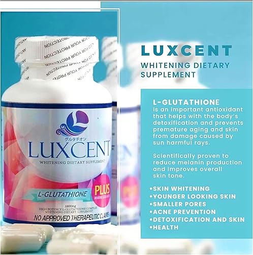 Miniatura 2 de Luxcent Luminous Caps L-Glutatión con colágeno marino fórmula Japón, 60 cápsulas