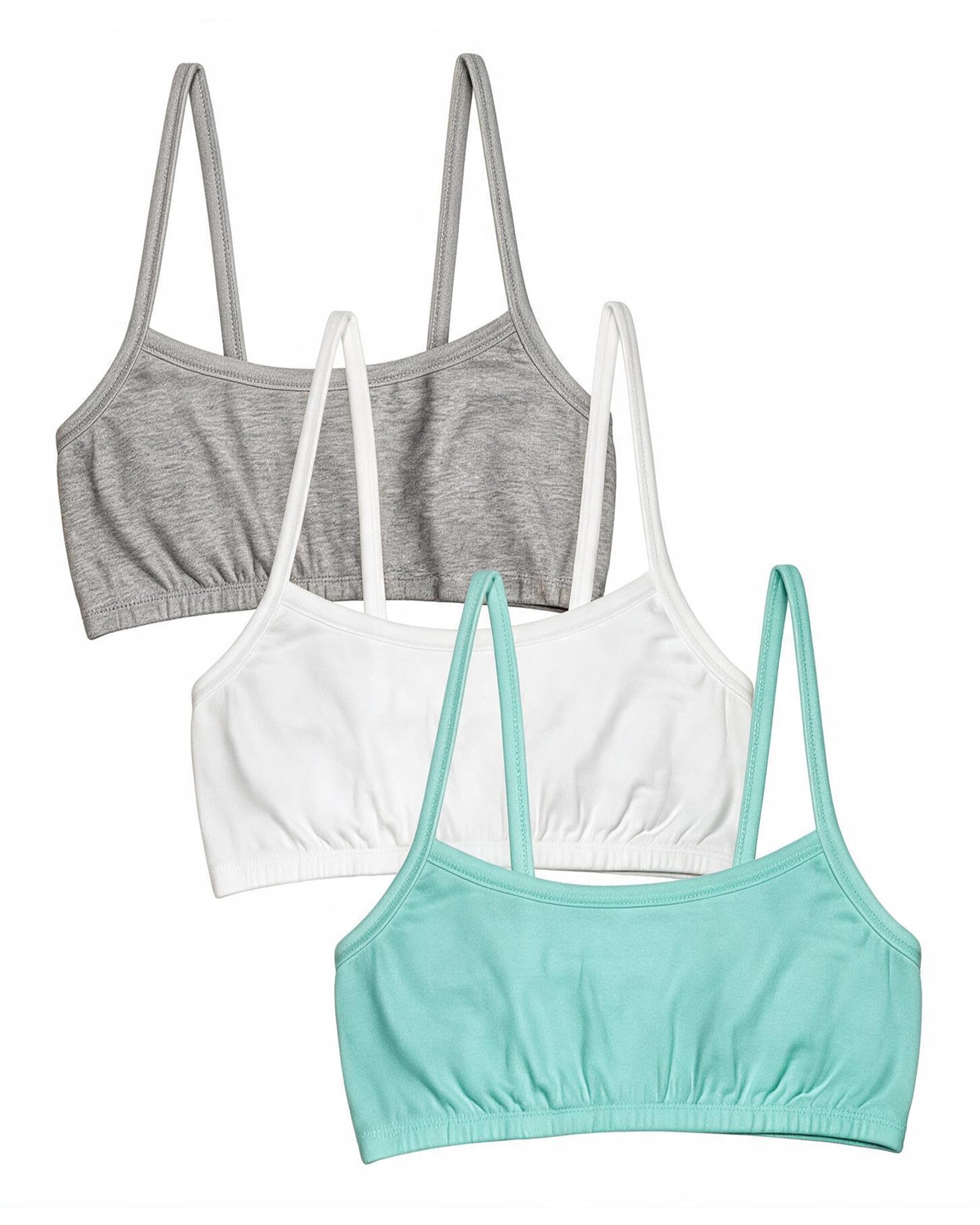 Fruit of the Loom Girl's Cotton Stretch Cami Training Bra Multi-Pack
