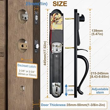 Keyless Entry Door Lock with Handle Set, Right Hand
