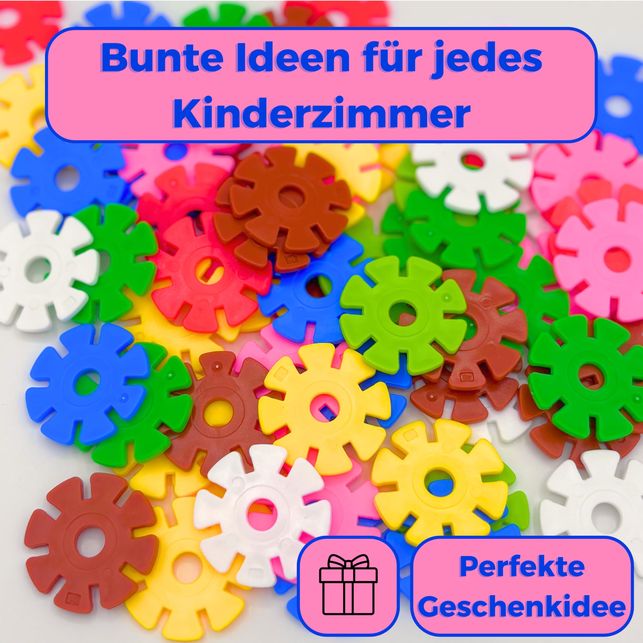 Smart-Planet Lot de 500 fleurs - Jouet de construction éducatif 3 ans+ 8 couleurs motricité fine