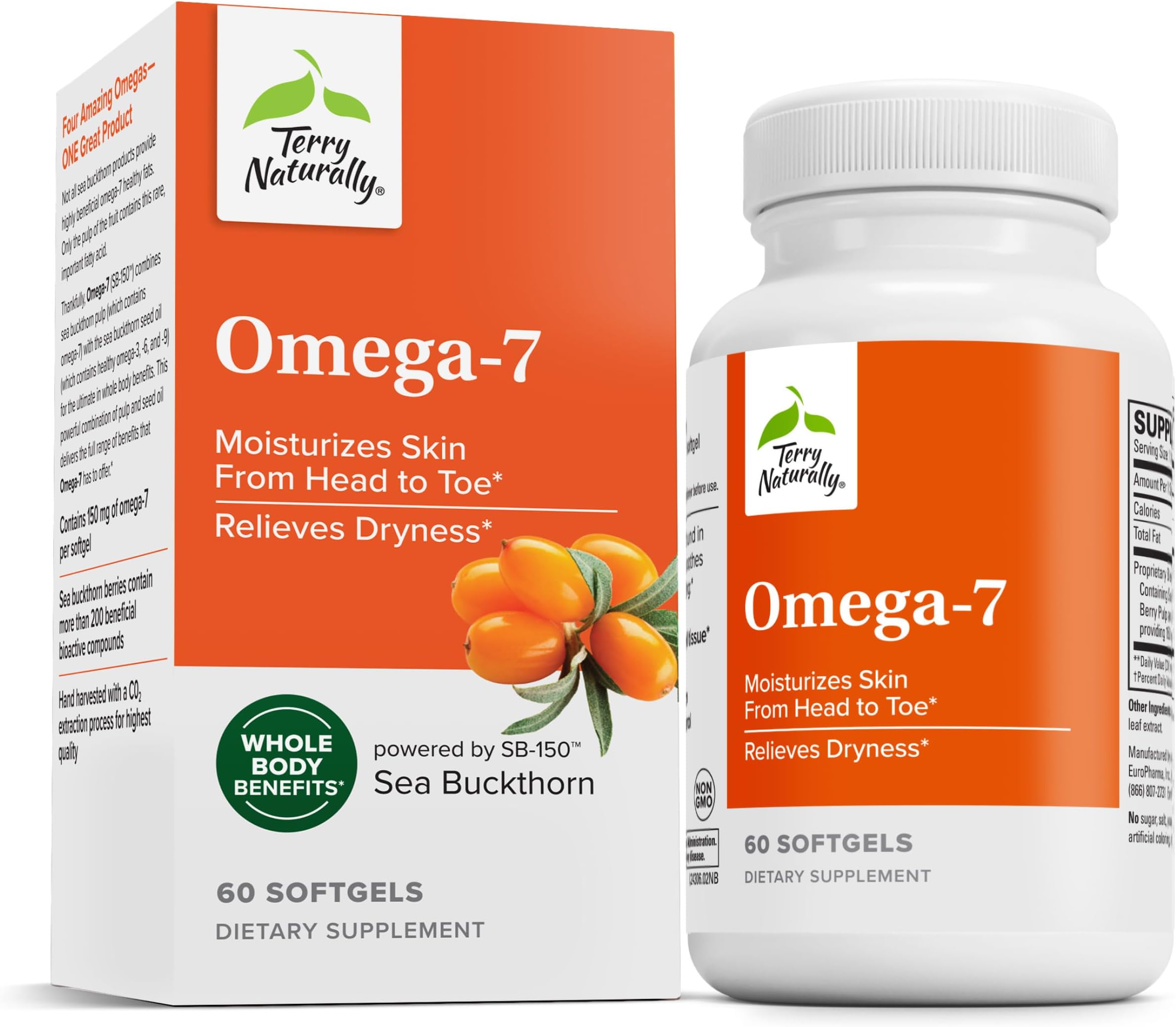 Terry NaturallyOmega-7 - Superior Sea Buckthorn Oil - 60 softgels