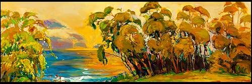 Miniatura 3 de 1447 Weeping Willows at Sunset 3D lámpara mural calcomanía resistente a la rotura, fácil de limpiar.