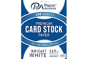 PA Paper Accents Cardstock: Heavyweight Smooth 110lb, White