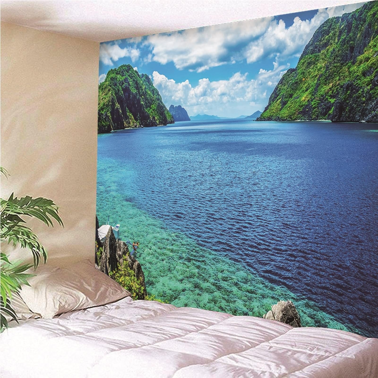 Arazzo da parete con motivo natura, decorazione artistica, coperta