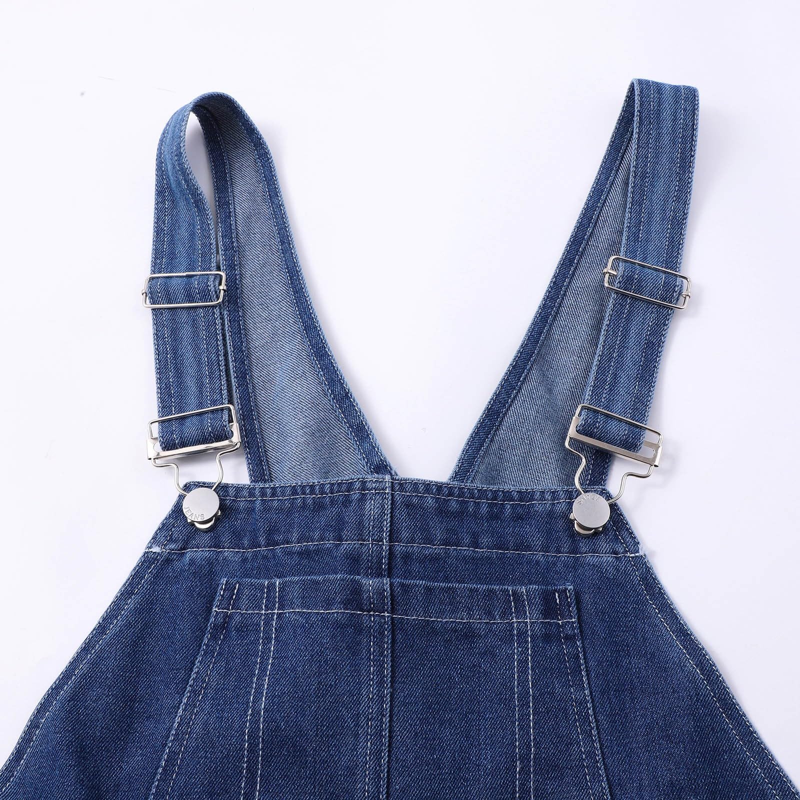 Tuta in denim per ragazze Salopette per bambini Jeans Salopette Classica Cinghie Regolabili Tuta Gamba Larga Pantaloni dritti Scuola Casual Pantaloni Larghi