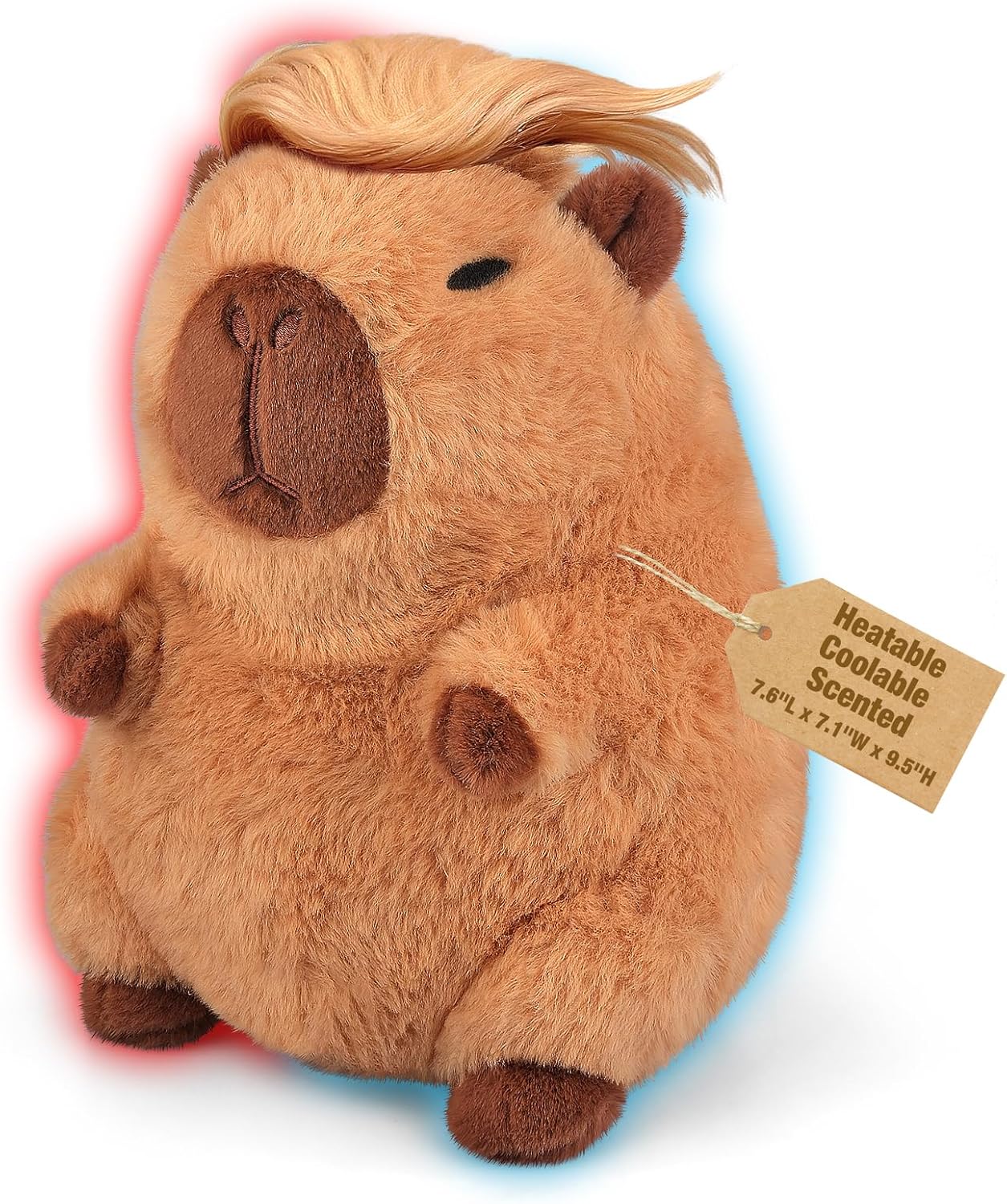 Bobbie & Laxi Coolable & Microwavable Angel Capybara Stuffed Animal, Weighted Stuffed Animals Plush for Kids, Women, Girls, Lavender Scent Angel Capybara Gifts, Heated Plush for Period Cramp