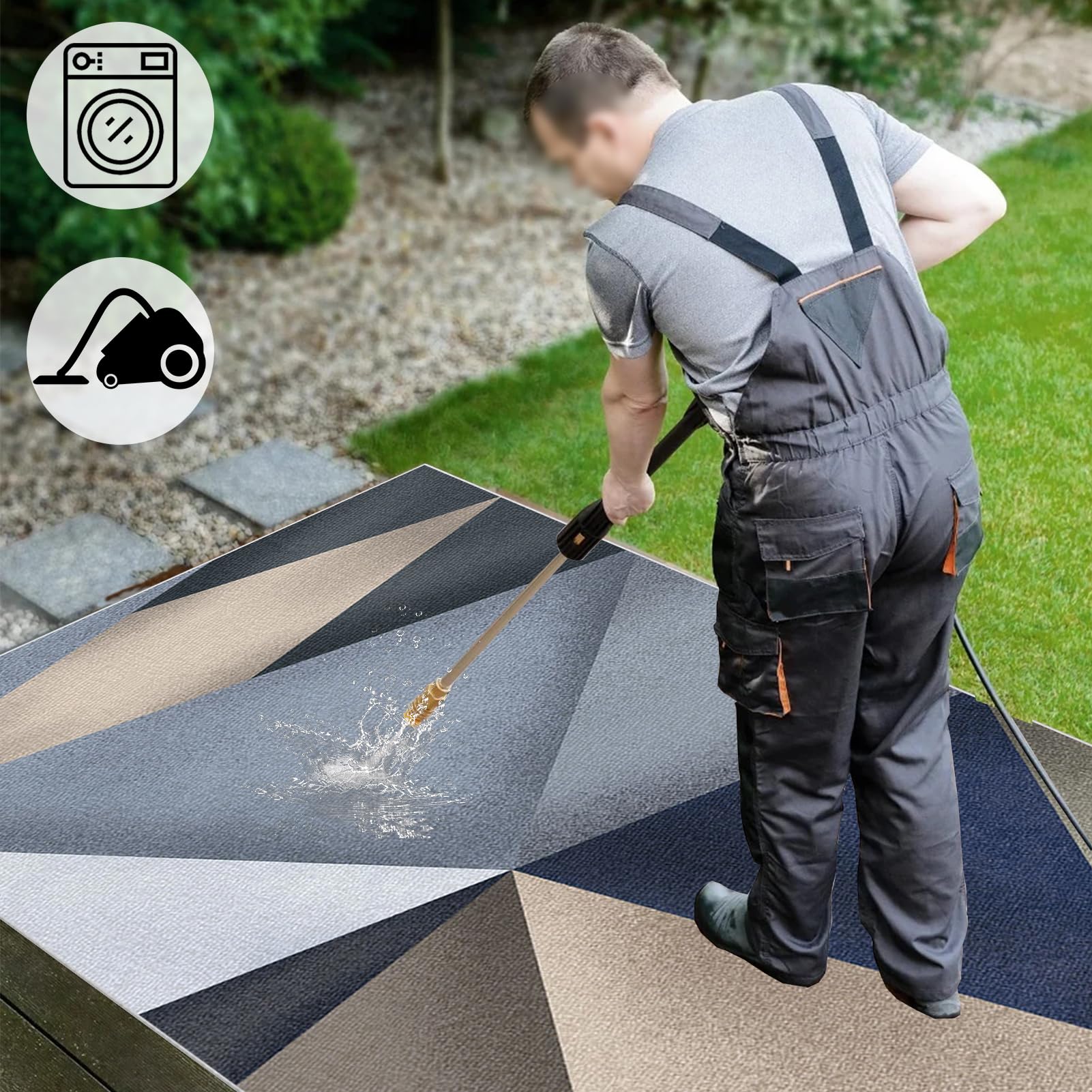 Tappeto Salvapavimento Antiscivolo, Tappeto Sedia Ufficio Gaming, Tappetino Protettivo per Sedia da Ufficio, Poliestere 4mm, Tappetino Pavimenti per Parquet e Piastrelle 150 x 210 cm