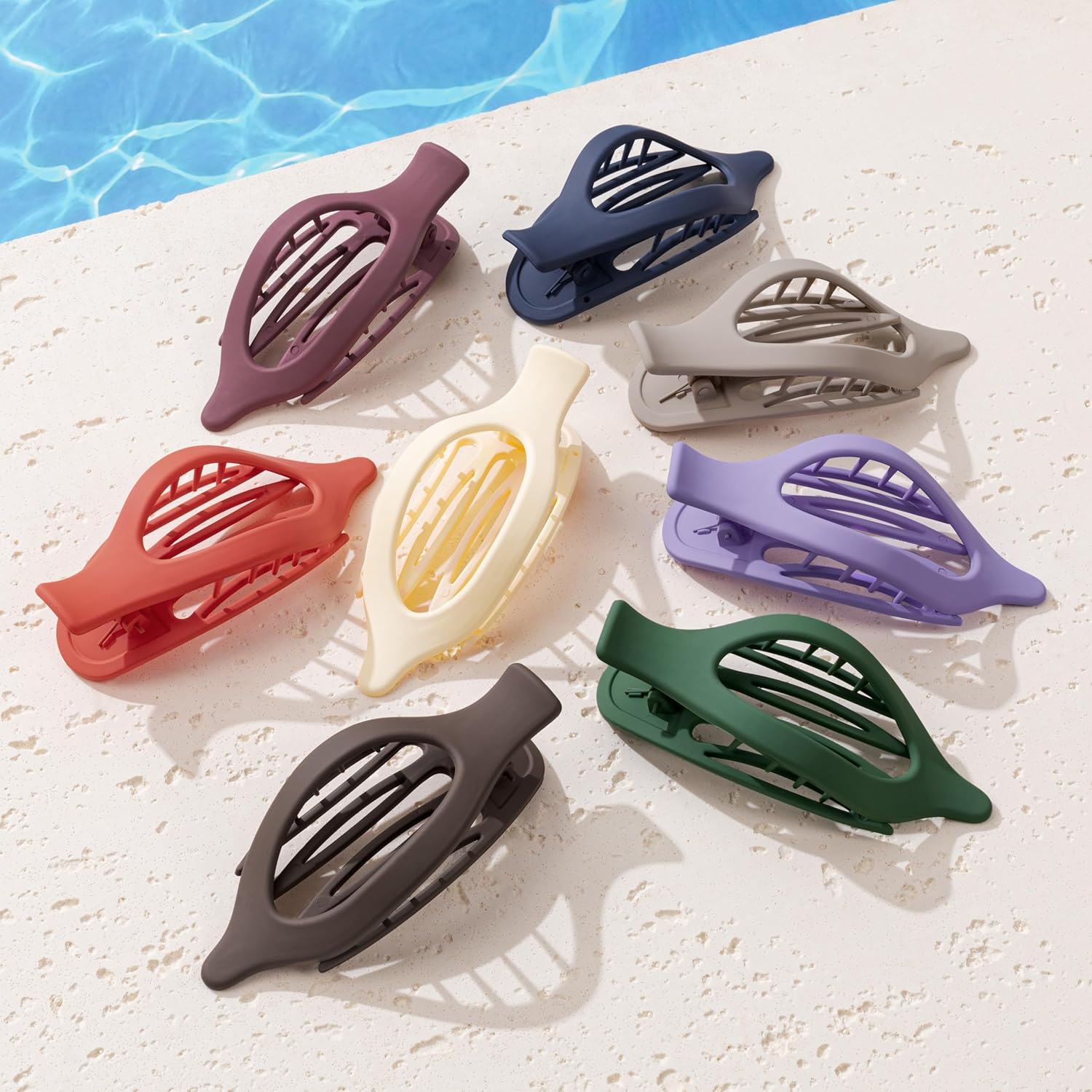 Sunolga 8PCS Flat Hair Clips for Women Matte Hair Claw Clips for Thick & Thin Hair No-Slip Hair Clips Strong Hold French Duckbill Styling Accessories - Image 2