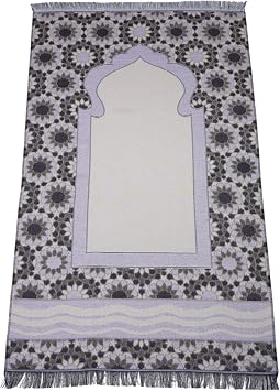 Modefa Turkish Travel Prayer Mat - Muslim Prayer Rug - Thin Woven Cotton Traditional Janamaz Sejjadah for Men Women - Prayer Matt Islam Praying Mat Stargazer Purple