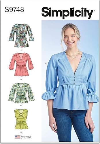 Simplicity Misses TopChaleco Patrón De Costura, Multicolor 2 Piezas