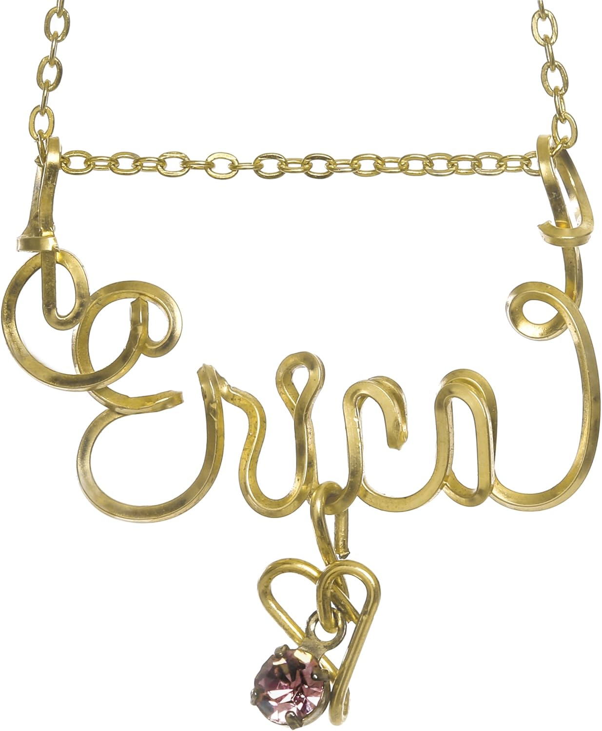 Handmade and Personalized 10k Gold-Filled Wire Name Necklace