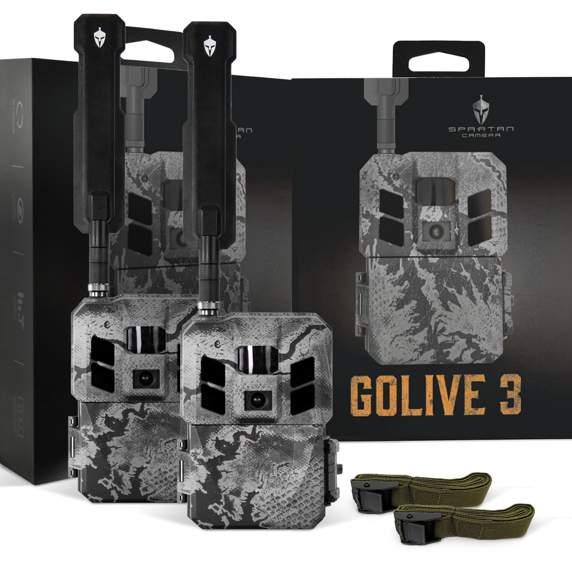 Spartan Camera 2 Pack GoLive3 Hunting Trail Camera, Live Streaming, 96° Wide Angle, Motio…