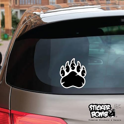 Miniatura 3 de Grizzly Bear - Calcomanía para parachoques de huellas grandes, calcomanía de Sticker Bomb Vinyl para automóvil, camión, computadora, en cualquier