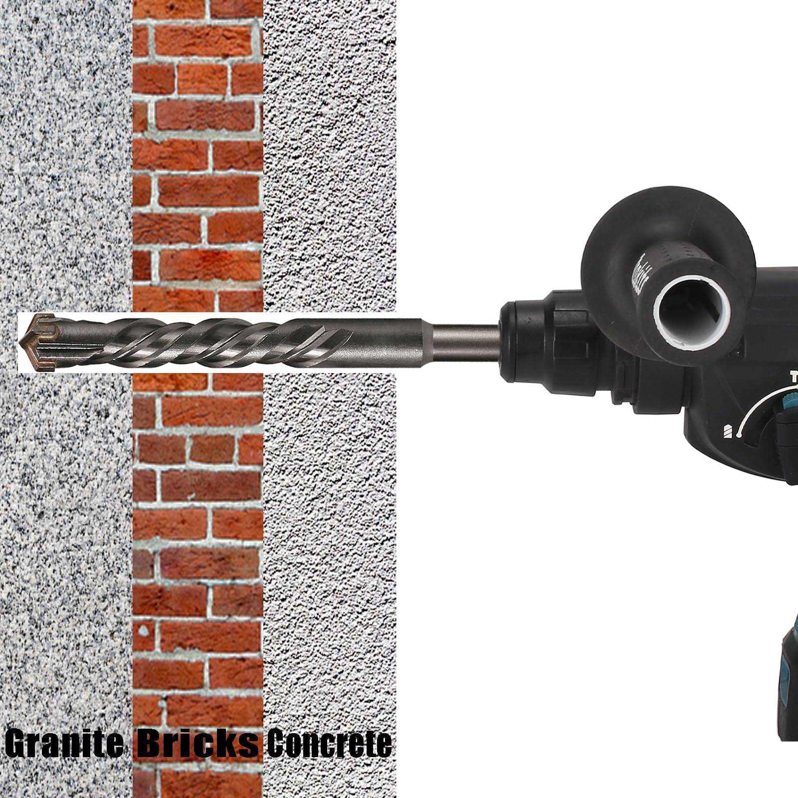 13 brocas SDS PLUS para martillo perforador, 4 cortes, diámetro de 4 – 16 mm x 160 mm, broca SDS con punta de metal duro YG8C, broca para hormigón, ladrillo, mampostería