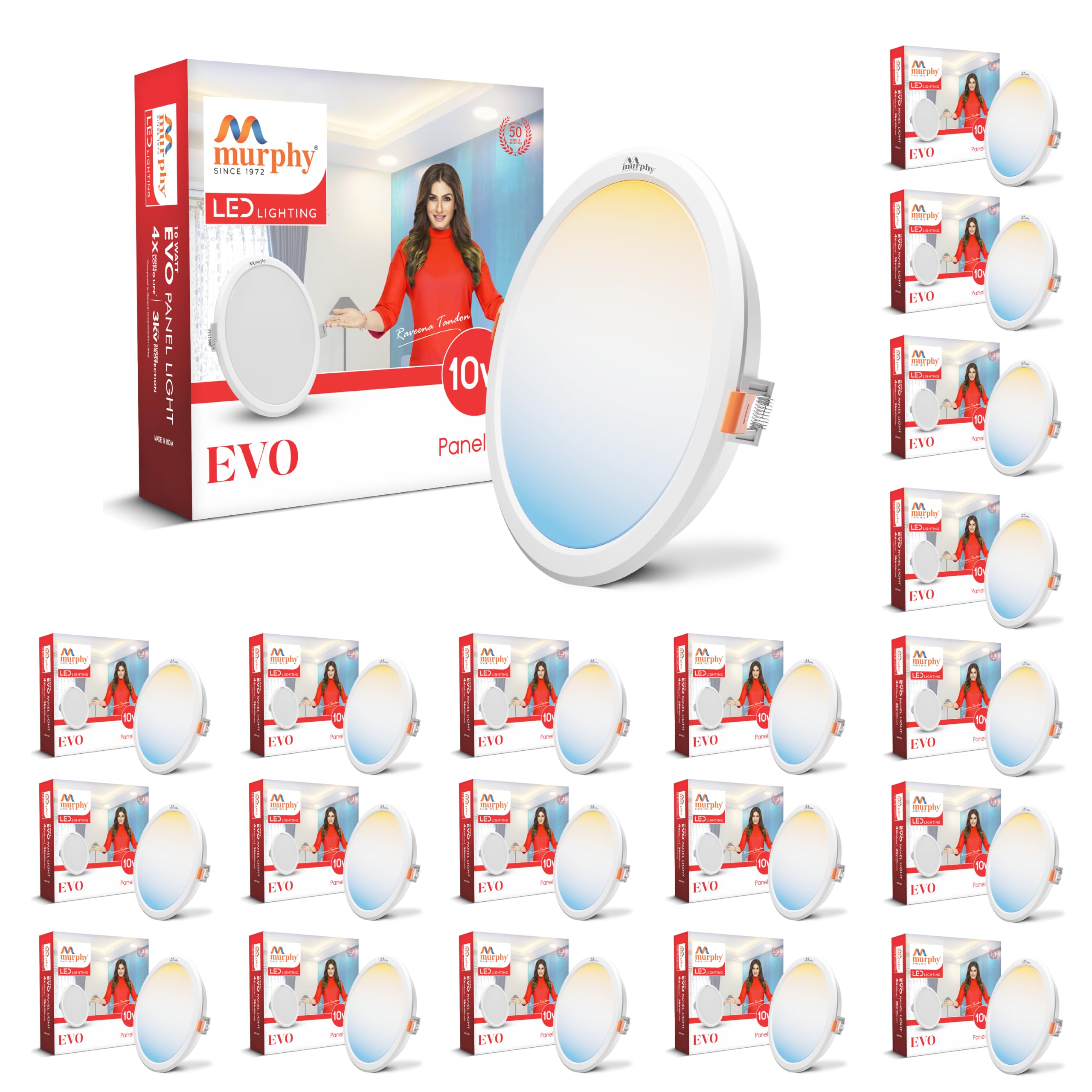 Murphy LED Panel Light - 3 Color Modes, 4 Pack -22