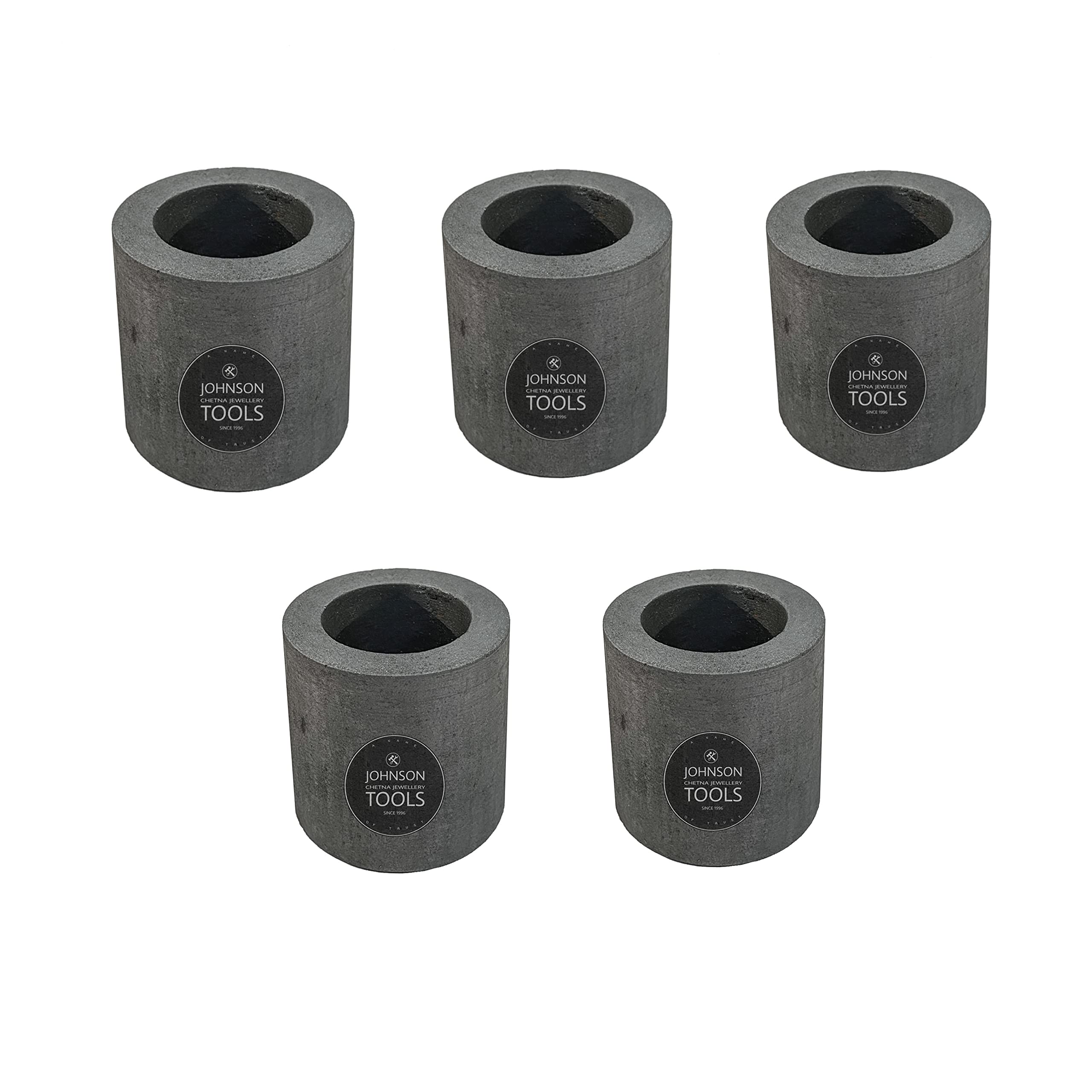 Johnson Tools 80X80mm Carbon Crucible (Pack of 5) for Casting, Melting, Refining Gold, Silver, Copper, Aluminium, Brass-image-13