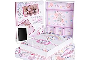 My Memory Book with Keepsake Box, Photo Album, Scrapbook, Baby Milestone Stickers...