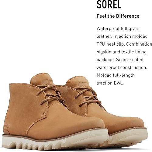 Miniatura 3 de Sorel Botas Kezar Chukka WP para hombre, botas de lluvia de cuero impermeables