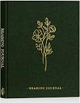 Lanpn Lecture du livre Journal pour les lecteurs de livres amoureux, 9.3" x 7.7", 158 Pages Linge Recover Book Tracker Journal avec 52 Critiques de livres, lecture Carnet Cadeaux de livres (Beige)